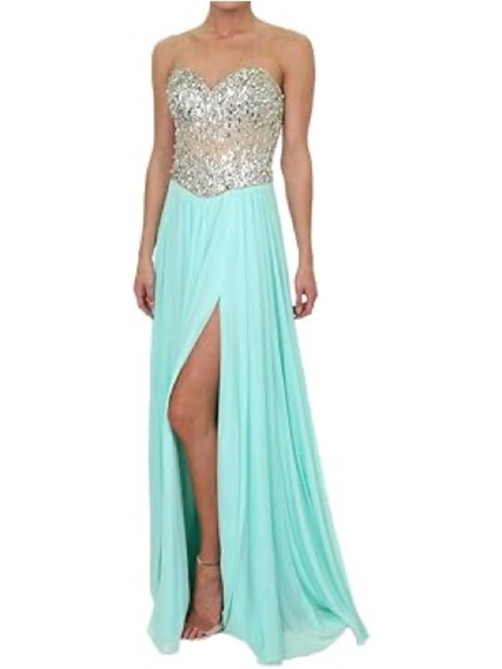 Terani Couture size 4 teal